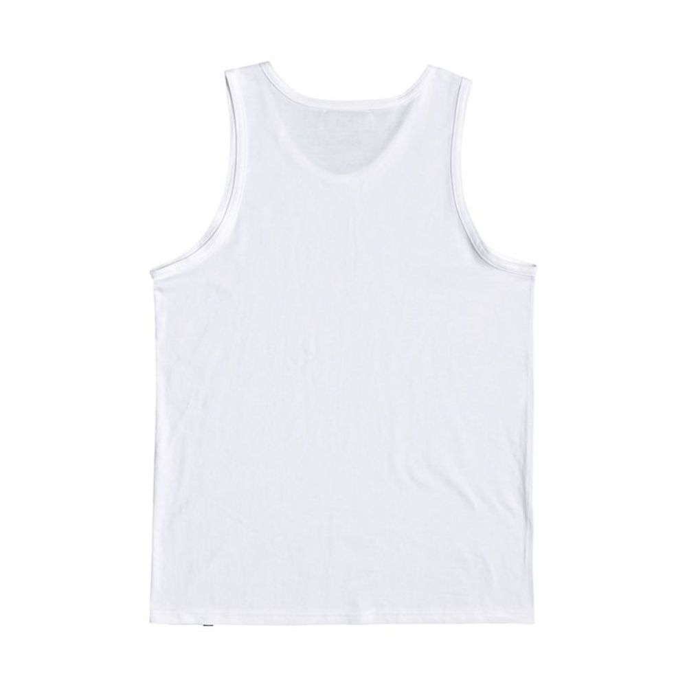 QUICKSILVER Mens Hard Wired Beige Logo Graphic Sleeveless Classic Fit Tank Top M - Picture 2 of 2